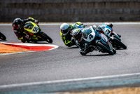 Aksi Qabil Irfan semasa Pusingan Keempat Kejuaraan Moto4 European Cup di Magny-Cours, Perancis. Foto: ZK Racing