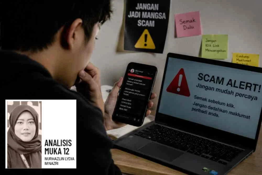 Bagi mahasiswa, langkah paling mudah sebenarnya bermula dengan diri sendiri. Jangan mudah terpengaruh dengan tawaran yang terlalu indah untuk dipercayai. Foto dijana AI 