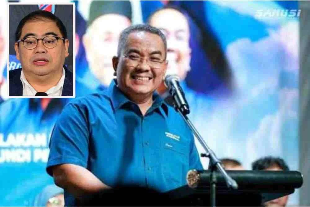 Kontroversi ucapan Sanusi yang didakwa berbaur perkauman dijangka terus dimainkan sehingga hari pengundian PRN Negeri Sembilan. Gambar kecil: Awang Azman