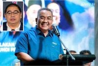 Kontroversi ucapan Sanusi yang didakwa berbaur perkauman dijangka terus dimainkan sehingga hari pengundian PRN Negeri Sembilan. Gambar kecil: Awang Azman