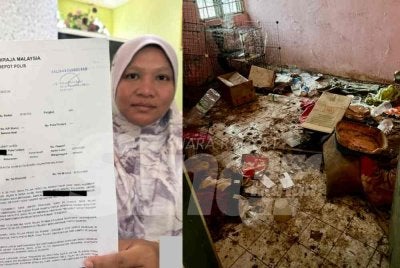 Nurul Farhana buat laporan polis susulan keadaan rumahnya yang disewakan kepada sepasang suami isteri dipenuhi tahi kucing,sampah sarap serta mengalami pelbagai kerosakan.