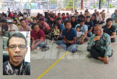 Lebih 100 pelarian Rohingya diusir dari kediaman mereka di Kampung Kuala Muda, Pulau Pinang. Gambar kecil: Zafar Ahmad Abdul Ghani