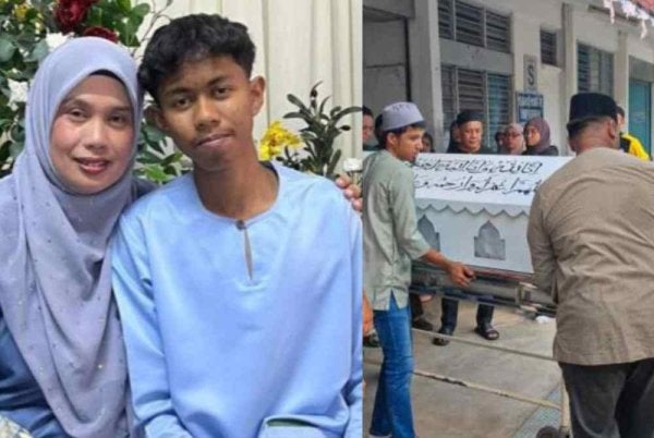 Zaimizan bersama arwah anaknya, Muhammad Arif Daniel yang maut dalam kemalangan di Maran. 