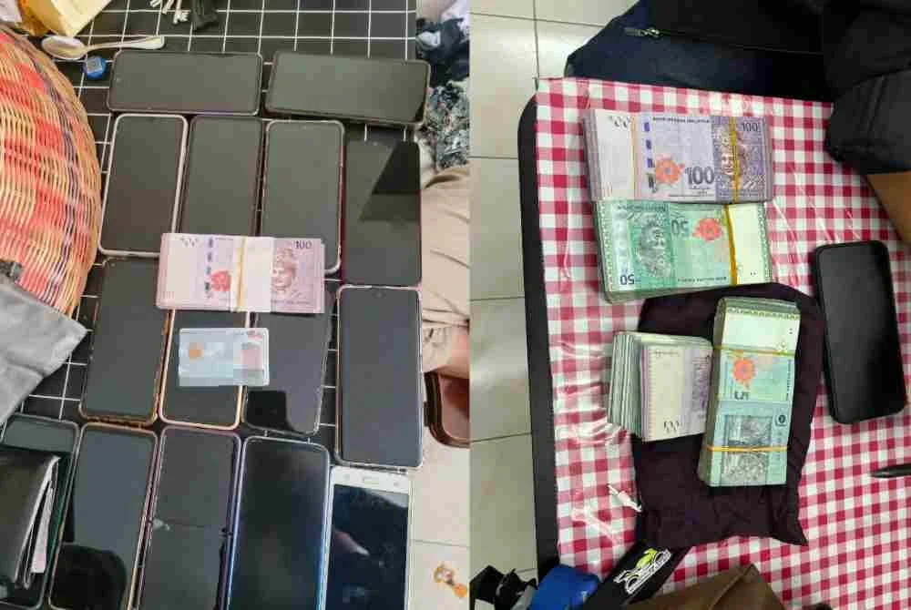 SPRM turut menyita telefon bimbit untuk siasatan kes sindiket penggodaman MyIMMs. Foto: SPRM