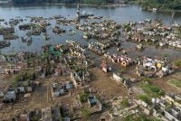 Sisa dinding struktur masih jelas kelihatan di permukaan walaupun kebanyakan bumbung telah musnah. Foto Agensi