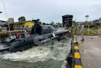 Bot Maritim Malaysia yang digunakan dalam latihan Sarex di Tok Bali. FOTO SINAR HARIAN - ADILA SHARINNI WAHID