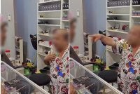 Tangkap layar video seorang lelaki memaki peniaga kerana didakwa menjual vape kepada golongan bawah umur. Foto Kredit Facebook Ali Burger Jinjang