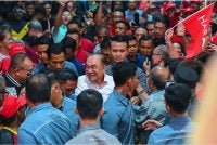 Anwar ketika hadir pada Jelajah Kekal Harapan Negeri Sembilan di Betaria Bussiness Centre. Foto Bernama