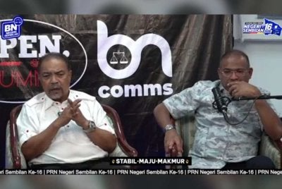 Jamil Khir (kiri) dan Abdul Azeez (kanan) dalam podcast Hitam Putih Kelabu Edisi Khas: RCI Tabung Haji: Ada Sakau? disiarkan menerusi Facebook UMNO Online pada Khamis.
