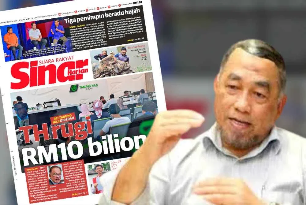 Laporan muka depan Sinar Harian dan Dr Barjoyai.