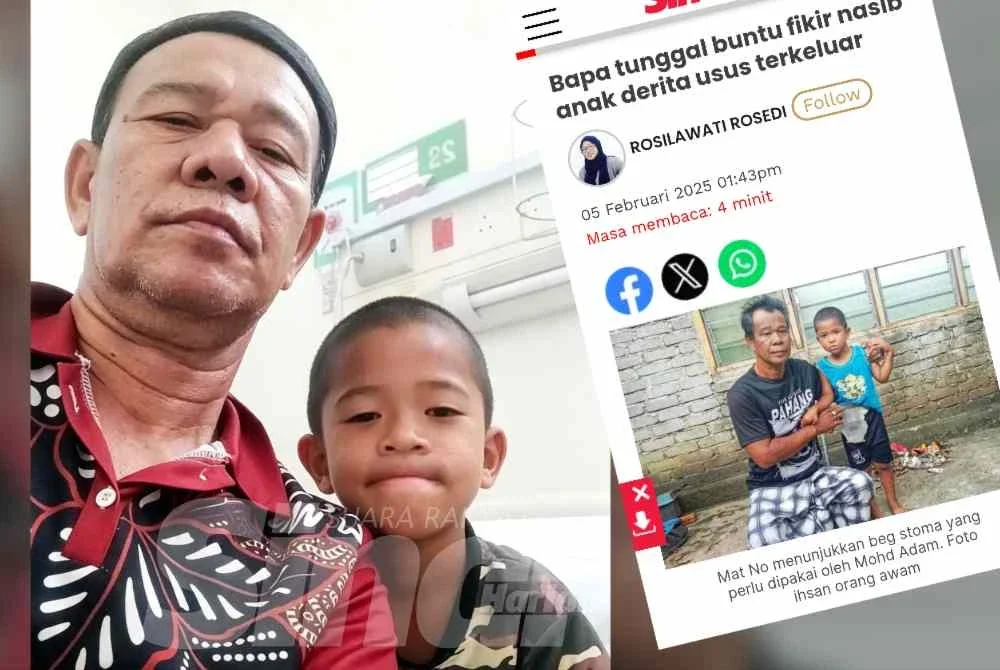 Kehidupan kanak-kanak menghidap komplikasi usus terkeluar sejak lahir, Mohd Adam Mat Noh, 7, kini jauh berbeza berbanding setahun lalu.