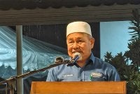 Tuan Ibrahim berucap pada Program Munajat dan Ceramah Mega di Port Dickson. 