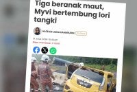 Laporan Sinar Harian pada Jumaat. 