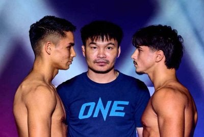 Ramadan (kiri) dan Jojo bersedia menggegarkan Stadium Lumpinee di Bangkok malam ini. - Agensi