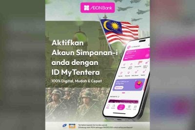 Anggota ATM yang mempunyai Kad Pengenalan MyTentera yang sah boleh memuat turun aplikasi AEON Bank untuk melengkapkan proses pendaftaran dan mengaktifkan Akaun Simpanan-i mereka.