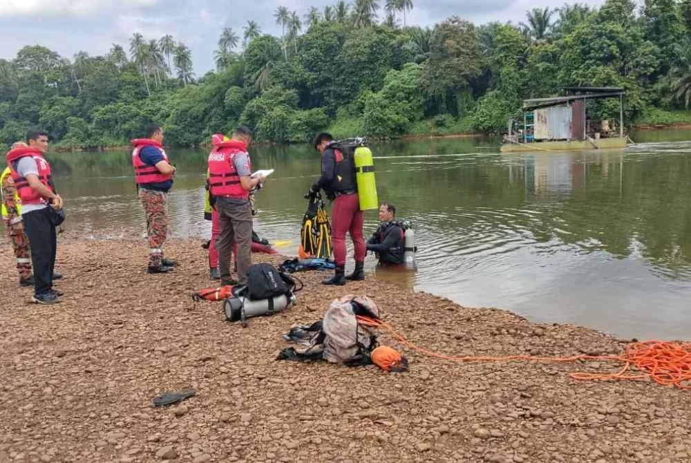 Operasi pencarian sedang giat dijalankan oleh pihak JBPM dari Balai Bomba dan Penyelamat Kuala Berang.