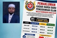 Pemuda Pas Selangor membantah kadar bayaran baharu bagi pengurusan pengebumian di tanah perkuburan Islam di bawah kawasan pentadbiran Majlis Bandaraya Shah Alam (MBSA) seperti yang diumumkan baru-baru ini. Gambar kecil: Dr Aubidullah