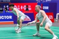 Aaron Chia (kanan) dan Aaron Tai mara ke final pertama mereka sejak digandingkan bulan lalu. Foto: FB BAM