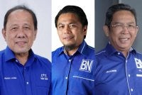 Dari kiri Ismail Lasim, Mohd Asna dan Jalaluddin 