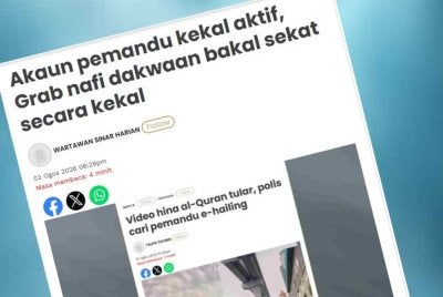 Laporan Sinar Harian pada Ahad. 