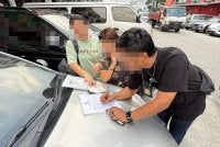 Antara individu yang ditahan JIM dalam operasi khas di Bandar Mahkota Cheras pada Sabtu.