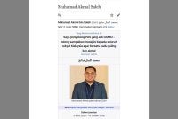 Profil Akmal Saleh yang disunting individu tidak bertanggungjawab di Wikipedia. 