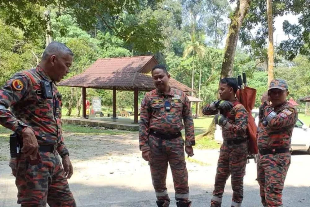 Operasi SAR dimulakan selepas pihak bomba menerima laporan kehilangan mangsa pada jam 2.37 petang. Foto BBP Rawang