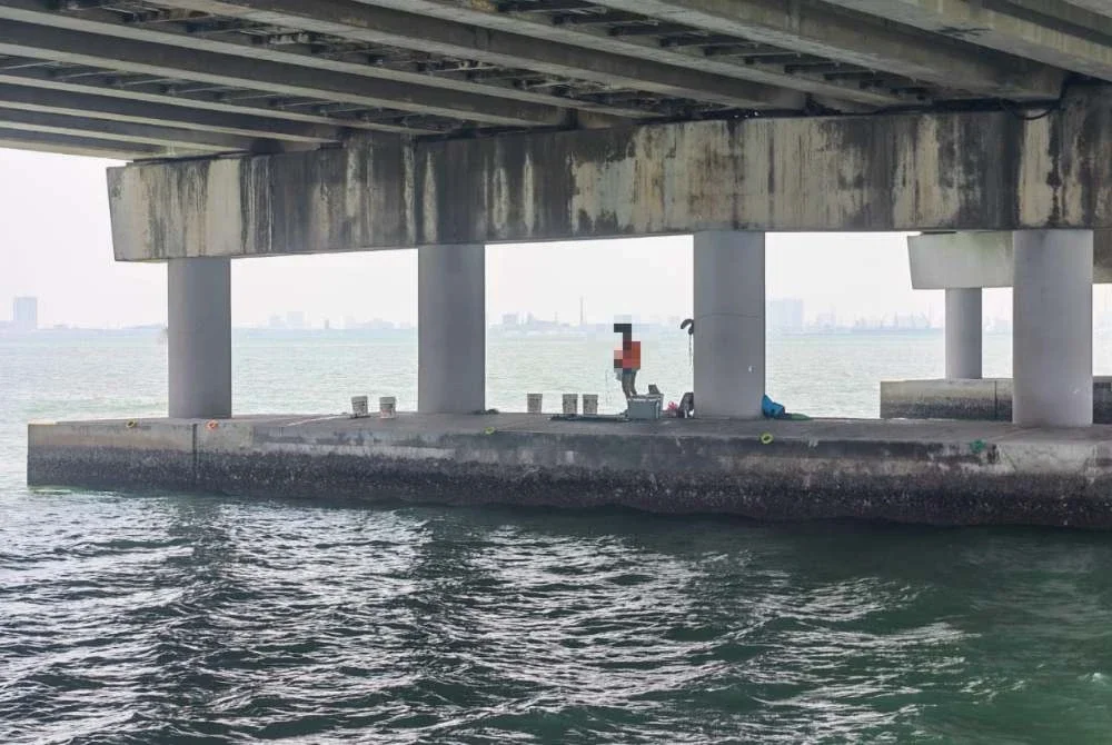iga individu termasuk seorang wanita ditahan kerana didakwa menceroboh kawasan larangan iaitu di bawah Jambatan Pulau Pinang.