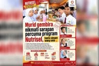 Program NutriSel dilaksanakan kerajaan Negeri bermula pada Isnin.