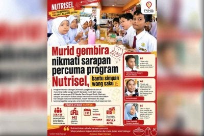 Program NutriSel dilaksanakan kerajaan Negeri bermula pada Isnin.