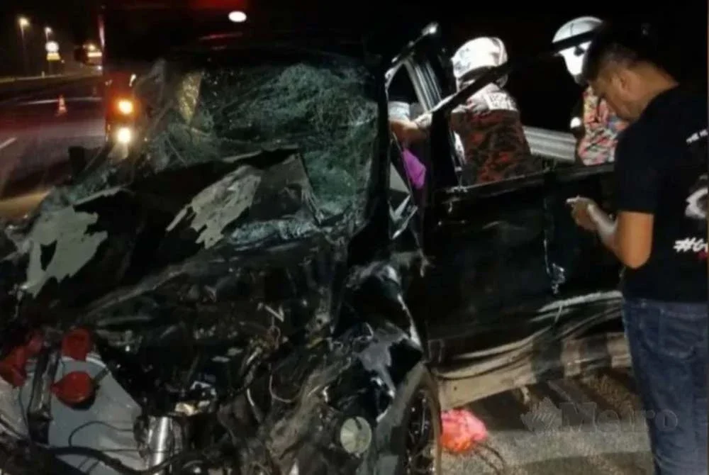 Pasangan suami isteri cedera apabila kenderaan pelbagai guna (MPV) yang dinaiki merempuh sekumpulan gajah liar di Kilometer 274.6 LPT2 selepas susur keluar Plaza Tol Cheneh malam tadi.