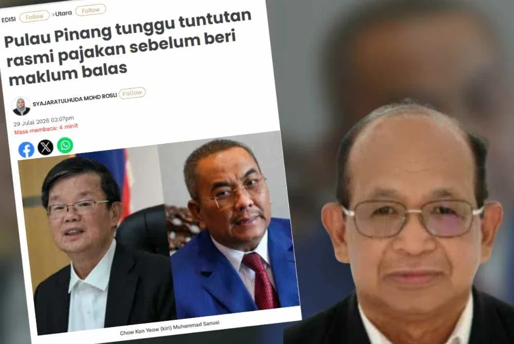 Laporan Sinar Harian dan Datuk Seri Boon Som Inong (kanan)