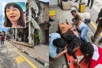 Insiden dua pelancong Sri Lanka cedera dalam kejadian runtuhan struktur bangunan di sebuah premis bangunan warisan di Lebuh Armenian pada Selasa. Gambar kecil Lim Hui Ying