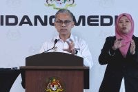 Fahmi ketika sidang media mingguan Kabinet di Menara Komunikasi pada Rabu. Foto Bernama