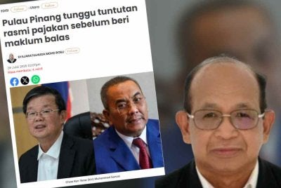 Laporan Sinar Harian dan Datuk Seri Boon Som Inong (kanan)