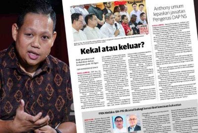 Laporan Sinar Harian pada Rabu. Gambar kiri: Mujibu 