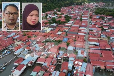 Kehidupan masyarakat di Bukit Malut tidak jauh berbeza dengan komuniti lain di Langkawi yang menjalani kehidupan secara aman. Gambar kecil: Mohamad Fadzli (kiri) dan Hasanah 