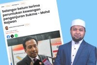 Laporan Sinar harian pada 21 April lalu berhubung kenyataan Exco Sukan Selangor berkaitan peruntukan Sukma 