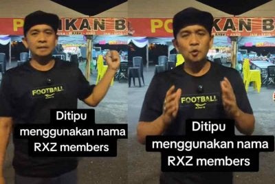 Seorang pengusaha restoran ikan bakar di sini mengalami kerugian hampir RM2,000 selepas menjadi mangsa tempahan palsu membabitkan 150 pelanggan yang menggunakan nama kumpulan motosikal RXZ Members .