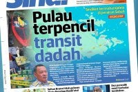 Laporan muka depan Sinar Ahad.