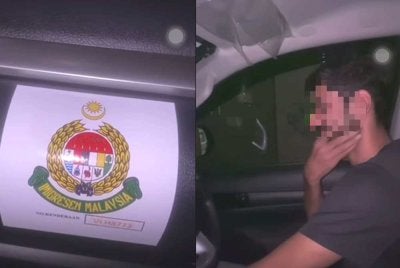 Tular hantaran di platform Threads memaparkan sebuah kenderaan yang menggunakan logo JIM dan didakwa dipandu oleh seorang individu warga asing.