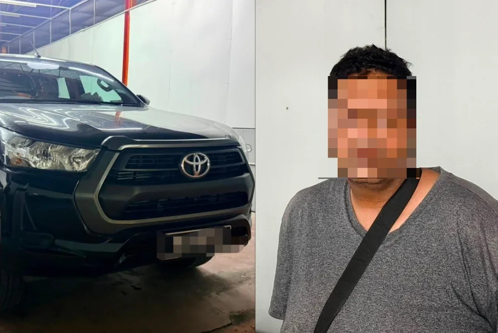 Lelaki Pakistan disyaki pemilik Toyota Hilux turut ditahan untuk siasatan. Foto: JIM