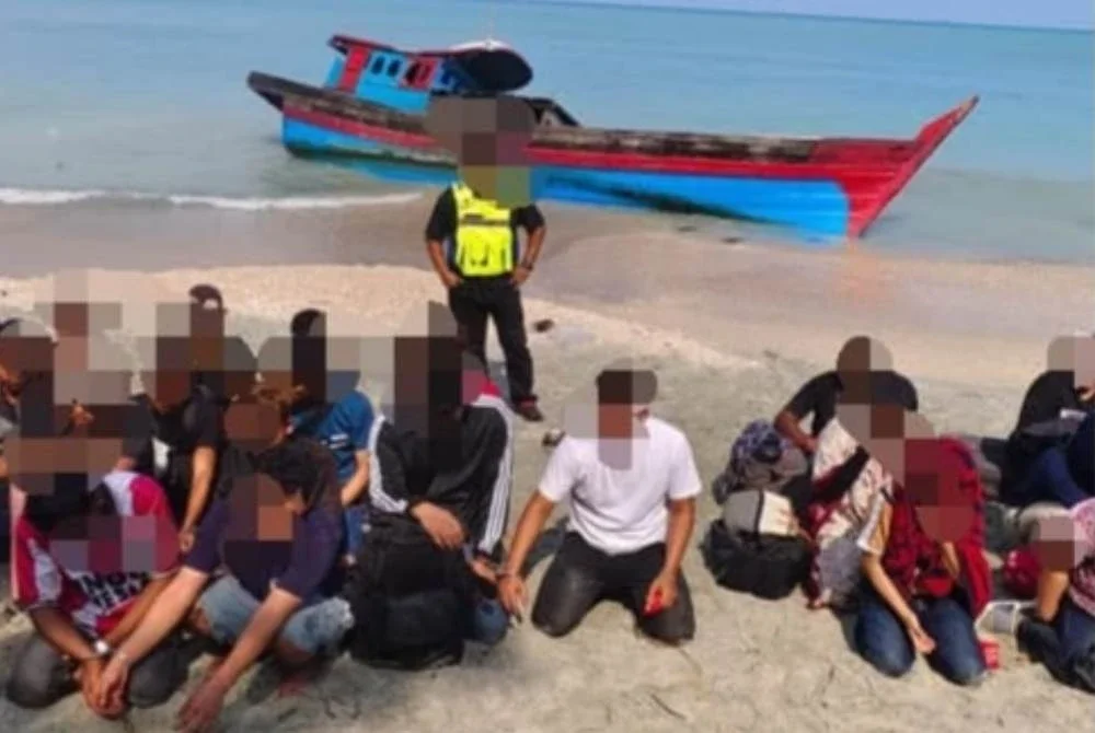 Seramai 35 individu ditahan terdiri daripada 20 lelaki dan 12 wanita warga Indonesia serta tiga lelaki warga tempatan.