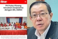 Guan Eng mempersoalkan pendirian PH Pulau Pinang meneruskan kerjasama dengan UMNO.