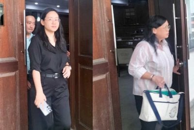 Karen Lo (kiri) dan Lim Hoou Cheng mengaku tidak bersalah ke atas pertuduhan atas tujuh pertuduhan gagal menjelaskan cukai perkhidmatan dan penalti berjumlah RM193,306.28.