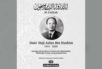 Kumpulan AmBank menzahirkan rasa dukacita atas pemergian Allahyarham.