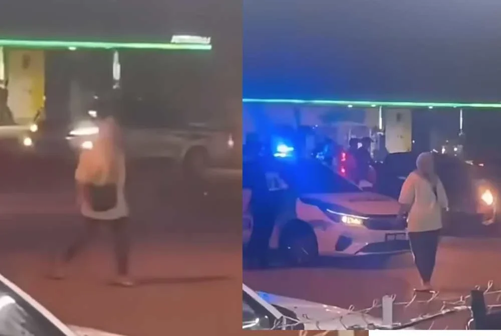 Tangkap layar video yang tular di media sosial.
