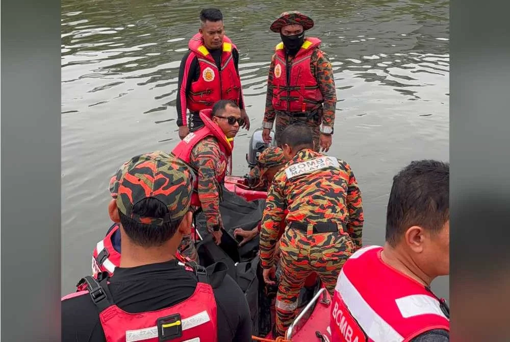 Mayat mangsa ditemukan kira-kira tiga kilometer dari lokasi dia terjatuh ke dalam sungai di Persiaran Subang Indah.