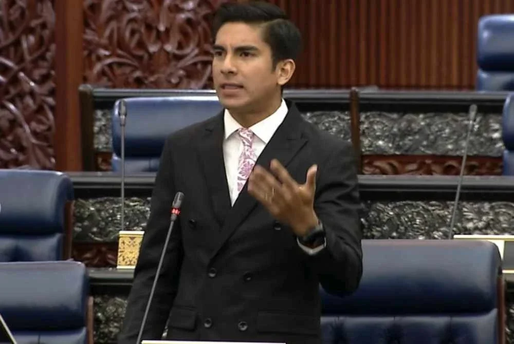 Syed Saddiq ketika sidang khas pembentangan RCI TH di Dewan Rakyat pada Selasa.