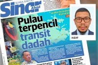 Laporan Sinar Harian mengenai sindiket dadah yang menjadikan pulau terpencil sebagai transit penyeludupan dadah. 